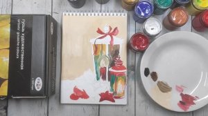 Новогодний мастер-класс. Гуашь