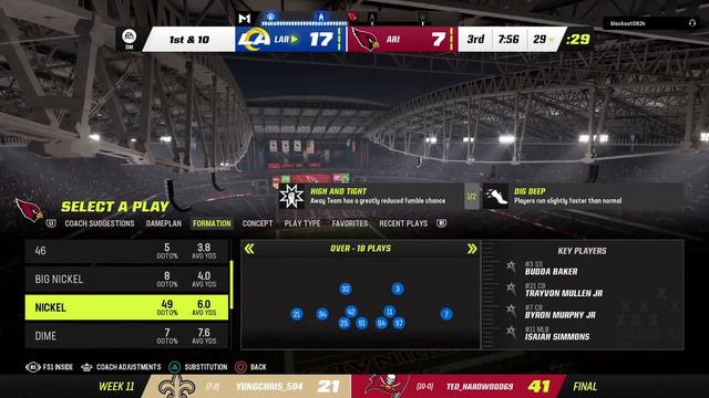 NT22 Cards vs Rams