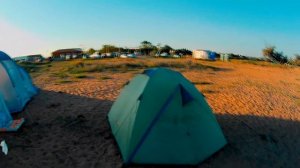 Автокемпинг в Крыму Береговое, август 2018, палатка ARPENAZ 4.1 QUECHUA Decathlon