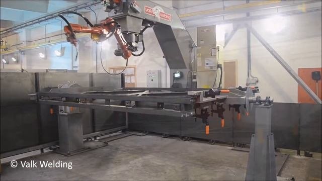 Роботизированный комплекс для сварки компонентов мостовых конструкций.
