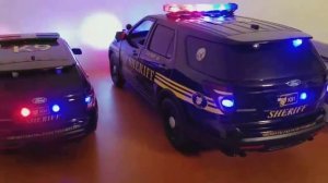 1/24 and 1/18  Ohio Sheriff's Office Models Police Interceptor Utility LED lights