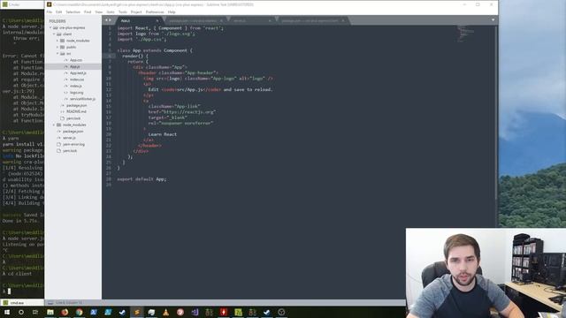 Create React App + Express server смотреть онлайн