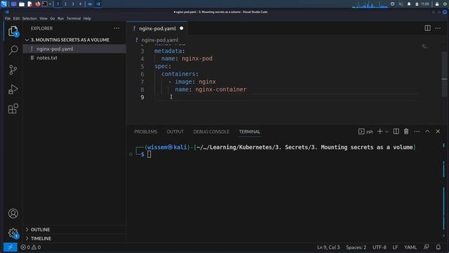 Kubernetes | Secrets as volumes