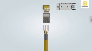 Монтаж кабельных соединителей HARTING PushPull RJ45 V4 Industrial 10 G