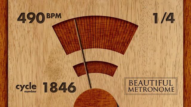 490 BPM 1/4 Wood Metronome HD смотреть онлайн