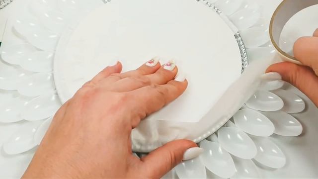 Идея декора из пластиковых ложек декор зеркало #Marine_DIY_Guloyan