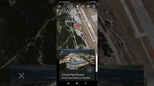Circuit Paul Ricard par Google Earth