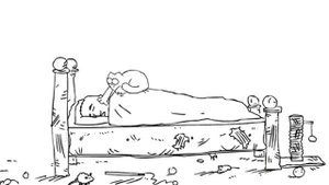 Кот Саймона будит хозяина