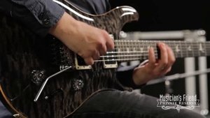 PRS Custom 24 Quilted Maple 10-Top Electric Guitar with Floyd Rose Grey Black Ebony Fretboard