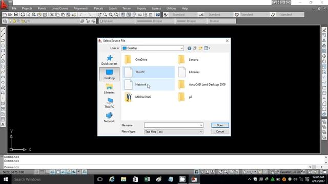 Import survey data in Auto cad civil 3d смотреть онлайн