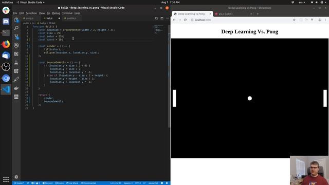 Making a pong game for deep learning - part 1 смотреть онлайн