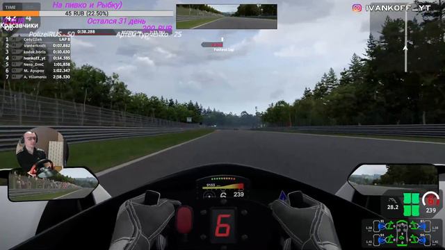 AMS2 ➤ P3 ➤ PGT 60 минут of Spa-Francorchamps смотреть онлайн