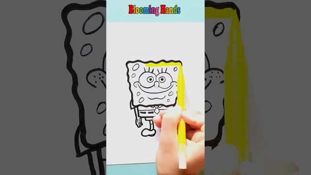 Drawing and coloring Spongebob for kids