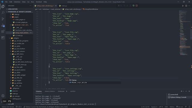 PyOneDark TUTORIAL #01 - Create Pages And Menus - Using VS Code And Qt Designer - Python / PySide6