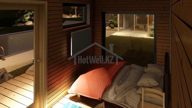 Модульный дом проект C-24 HotWell.kz смотреть онлайн