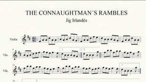 THE CONNAUGHTMAN'S RAMBLES - Jig Irlandés ( Partitura para Violín - Violin Sheet )