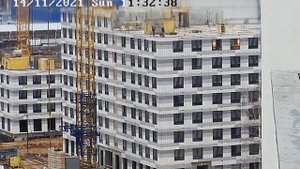 Работа башенного крана КБ-515. TimeLapse.