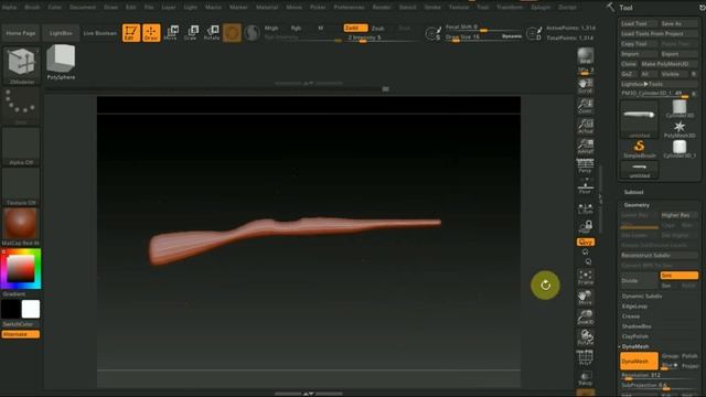 BLENDER 2.81 и Zbrush 2019 винтовка МОСИНА