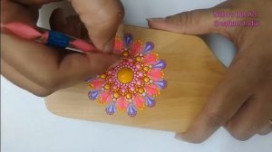 Easy DIY Dotart on hair brush- Neha's Dot Art Creation.Convert boring hairbrush into a piece of art