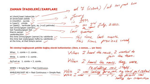 İNGİLİZCE & DIŞ TİCARET İNGİLİZCESİ DERS 20 PAST CONTINUOUS TENSE