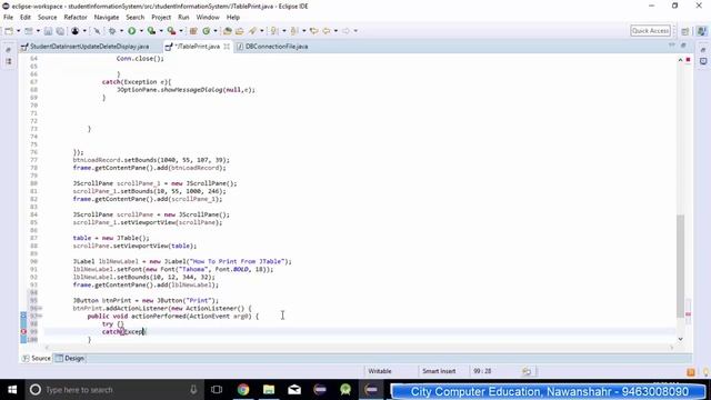 How to Print JTable Data Advance Java Eclipse. смотреть онлайн
