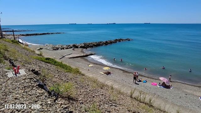 Туапсе. Море очистилось после ливней. смотреть онлайн