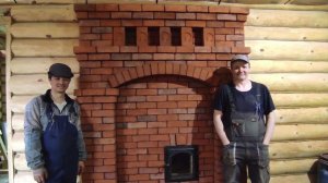 Большая теплоемкая банная печь в СНТ "Фауна". Подробный обзор строительства