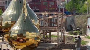 Освящение куполов и крестов храма Анатолия и Протолеона в парке Артема Боровика