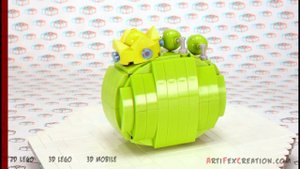 3D Mobile KING PIG - Lego Angry Birds Animated Review with Building Instructions