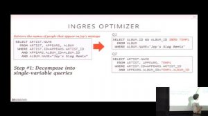 Lecture #17 - Query Planning (Optimizer Implementation) [CMU Database Systems Spring 2016]