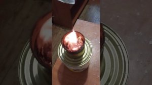 Окопная свеча. Испытание в помещении.