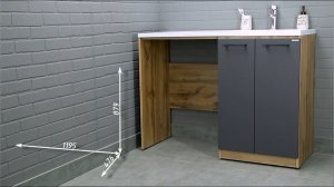 Тумба под раковину "Космос 120" лев/прав Craft с корзиной