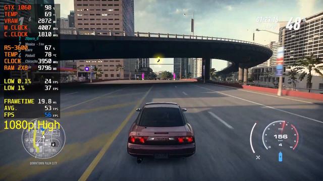 NFS Heat | R5 3600 GTX 1060 3G | 1080p | Low-High-Ultra смотреть онлайн