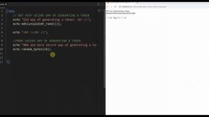 PHP in Visual Studio Code: Generate Unique Token