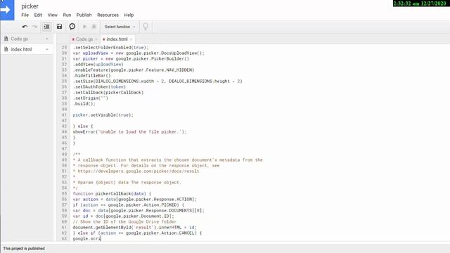 【Google App Script GAS】 Google Drive Picker смотреть онлайн