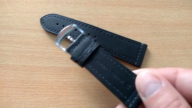 Черный плотный ремешок для часов шириной 24мм. J.A.Willson H79/ITV-3024 смотреть онлайн