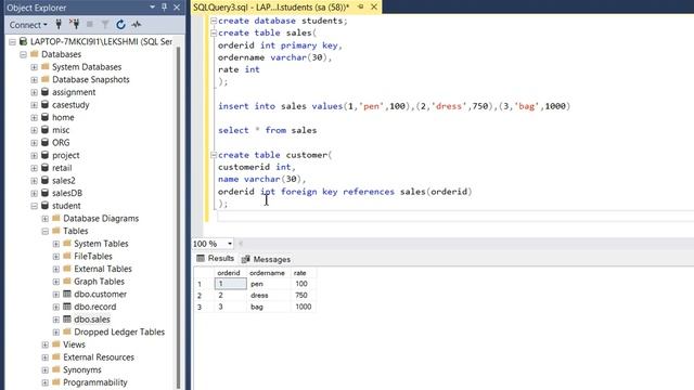 SQL Basics For Beginners -Foreign key declaration -Part 6 #sqlbasics #coding #sql