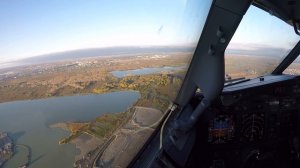 Посадка в Новосибирске. Аэропорт "Толмачево". Boeing 737.