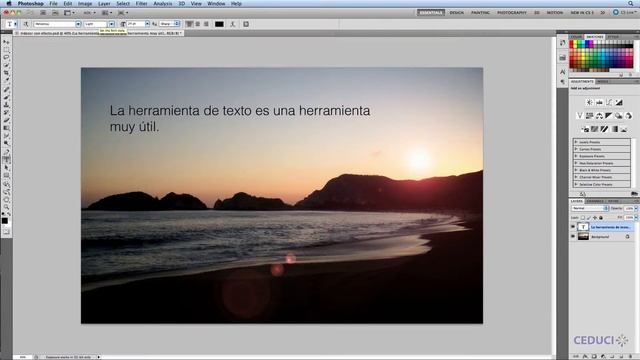 Tutorial de Photoshop | 13.1 Coloca tu texto en un punto específico. смотреть онлайн