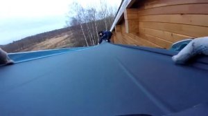 Фальцевая кровля Ruukki Classic D. Монтаж с объемной гидроизоляционной мембраной.