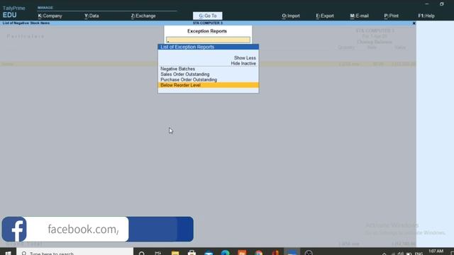 Exception Report Option use in Tally Prime-टैली प्राइम में Exception Report ऑप्शन का क्या Use है ? смотреть онлайн