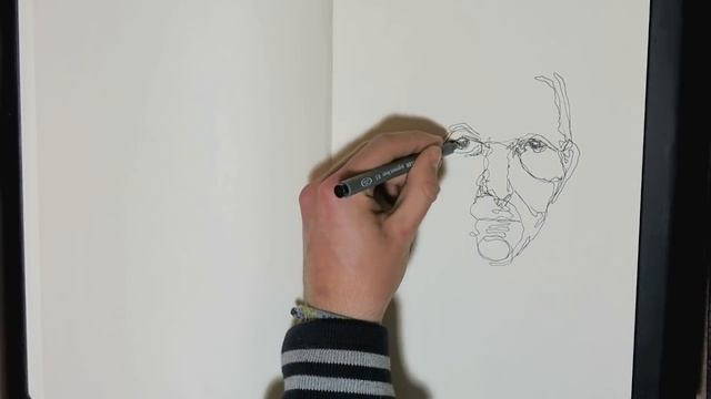 Continuous line drawing of a man #31 смотреть онлайн