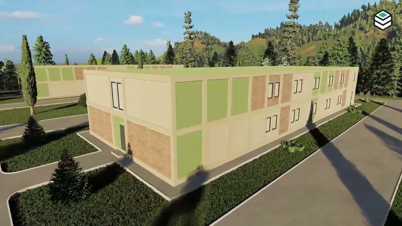 Модульная быстровозводимая казарма (1 127 м2)