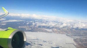 Санкт Петербург. Пулково взлёт. Набор высоты над городом.