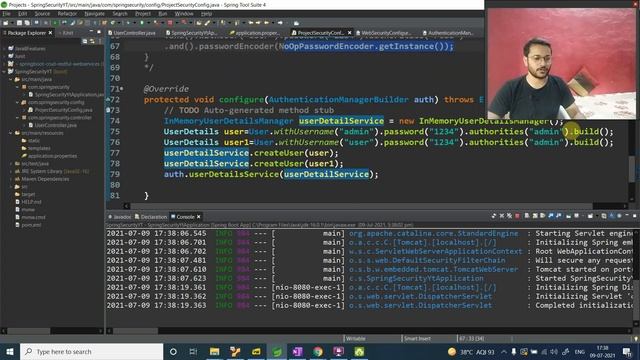 InMemoryUserDetailsManager, UserDetailsService In Spring Security | Spring Security Tutorial | Ep.6 смотреть онлайн