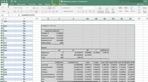 Excel analytics: variance inflation factor VIF