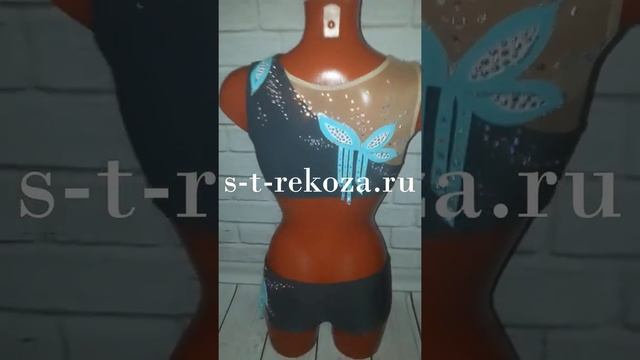 Купальник со стразами для выступления pole dance пошив