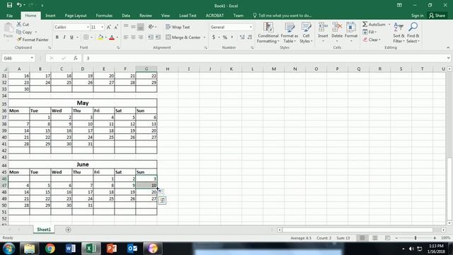 How to make calendar Excel  Easy Method to make Calendar in Excel  Excel me Calender kaise banaye