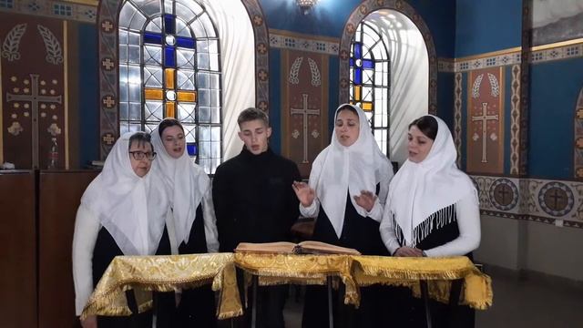 Днесь спасение миру бысть. Тропарь воскресной Утрени. Знаменный распев.