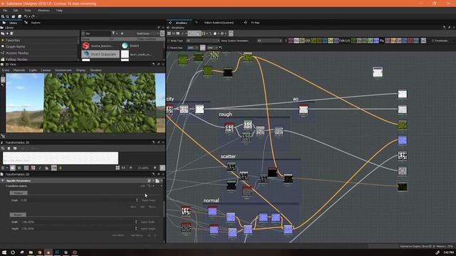 Substance Designer - Procedural Stylized / Cartoon Leaf Material pt.2